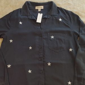 Anthropologie Cloth and Stone Star Button Shirt